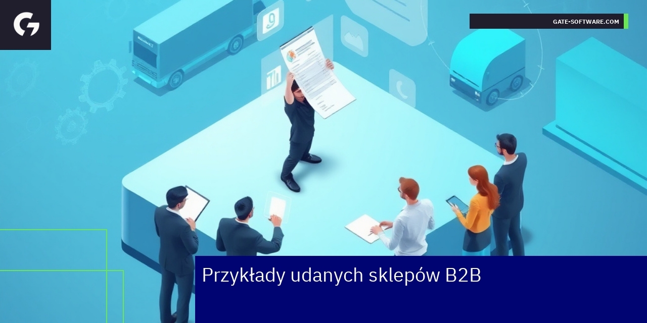 Diagram prezentujący funkcje sklepów B2B i integracje IT