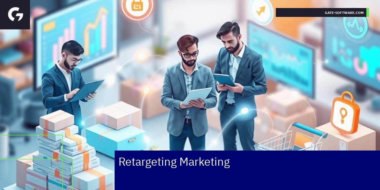 Digital marketing and AI concepts for retargeting