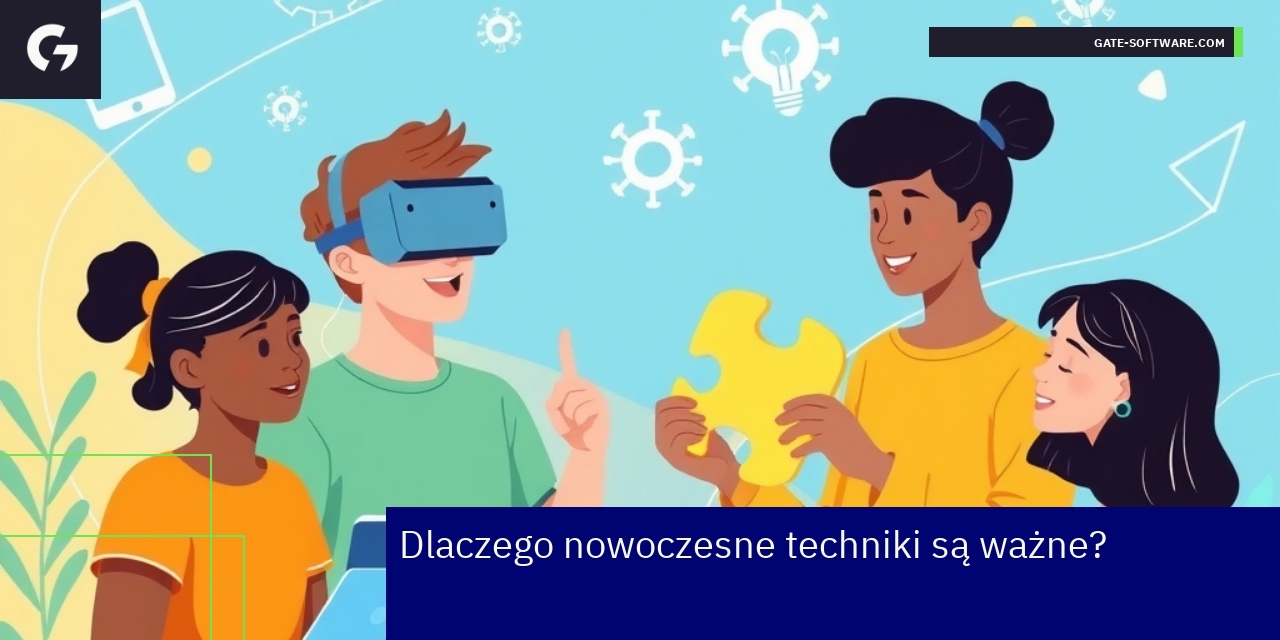 Uczniowie korzystający z technologii edukacyjnych