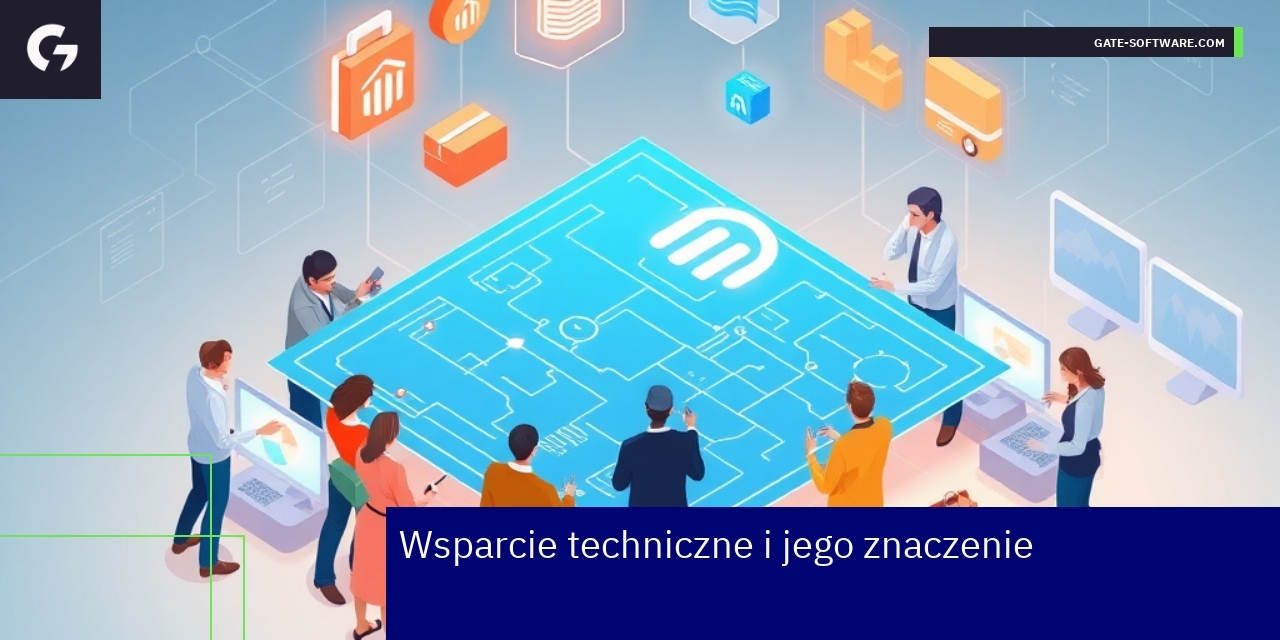 Wsparcie techniczne i optymalizacja Magento Grafika przedstawiająca procesy wdrożenia Magento