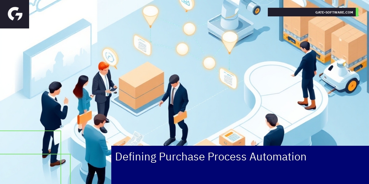 Workflow diagram showing B2B purchase automation steps