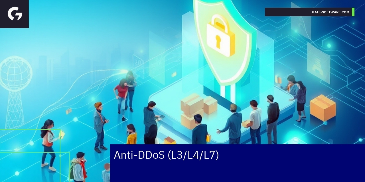 Schemat działania ochrony Anti-DDoS na warstwach sieci