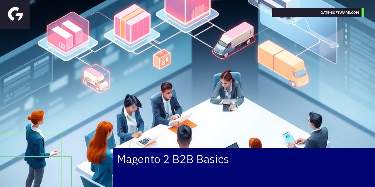 Illustration of Magento 2 B2B platform features