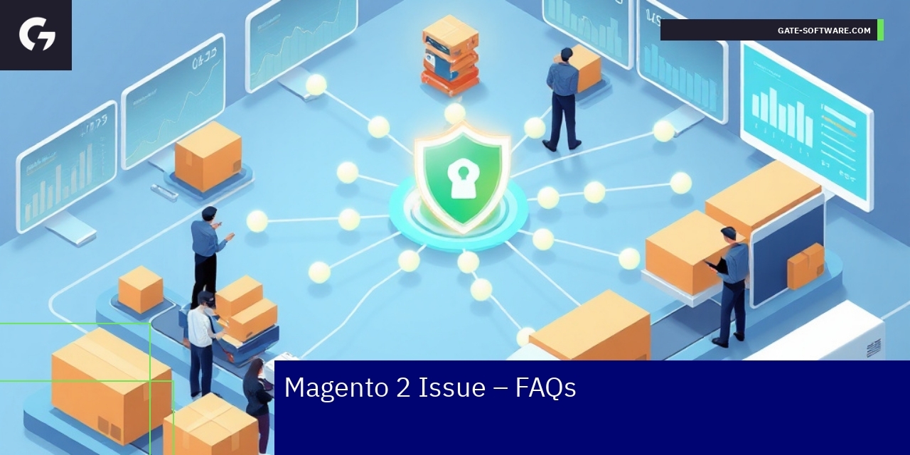 Illustration of Magento 2 e-commerce platform workflow and support