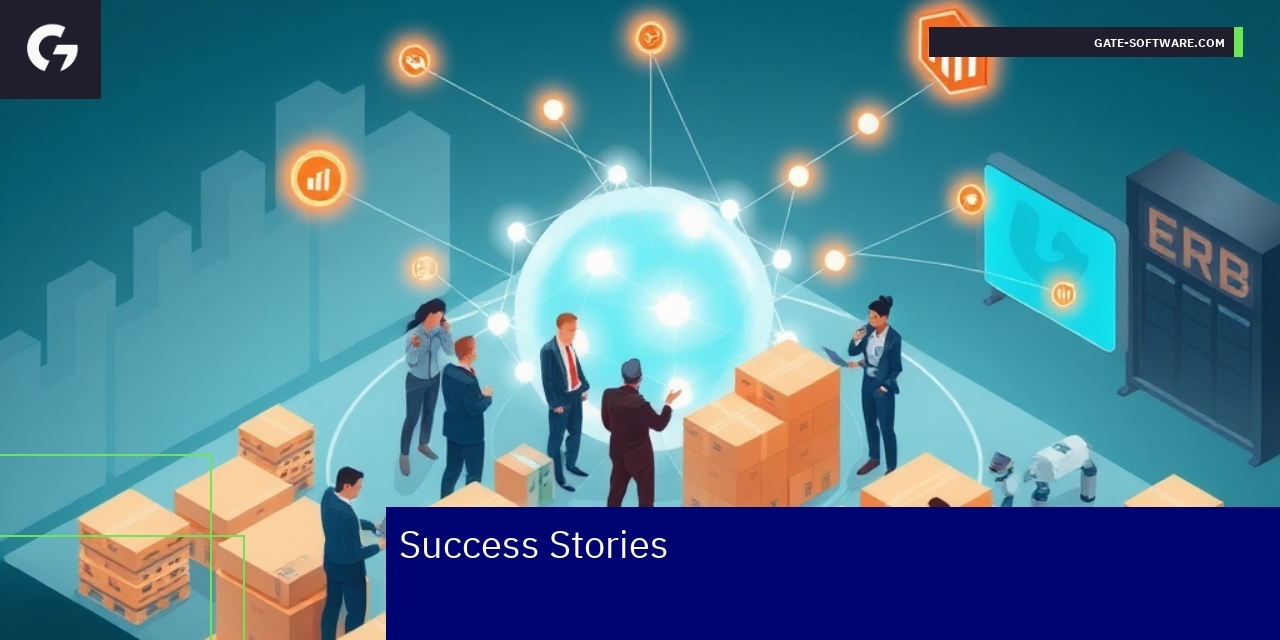 Illustration of Magento ERP integration improving B2B e-commerce