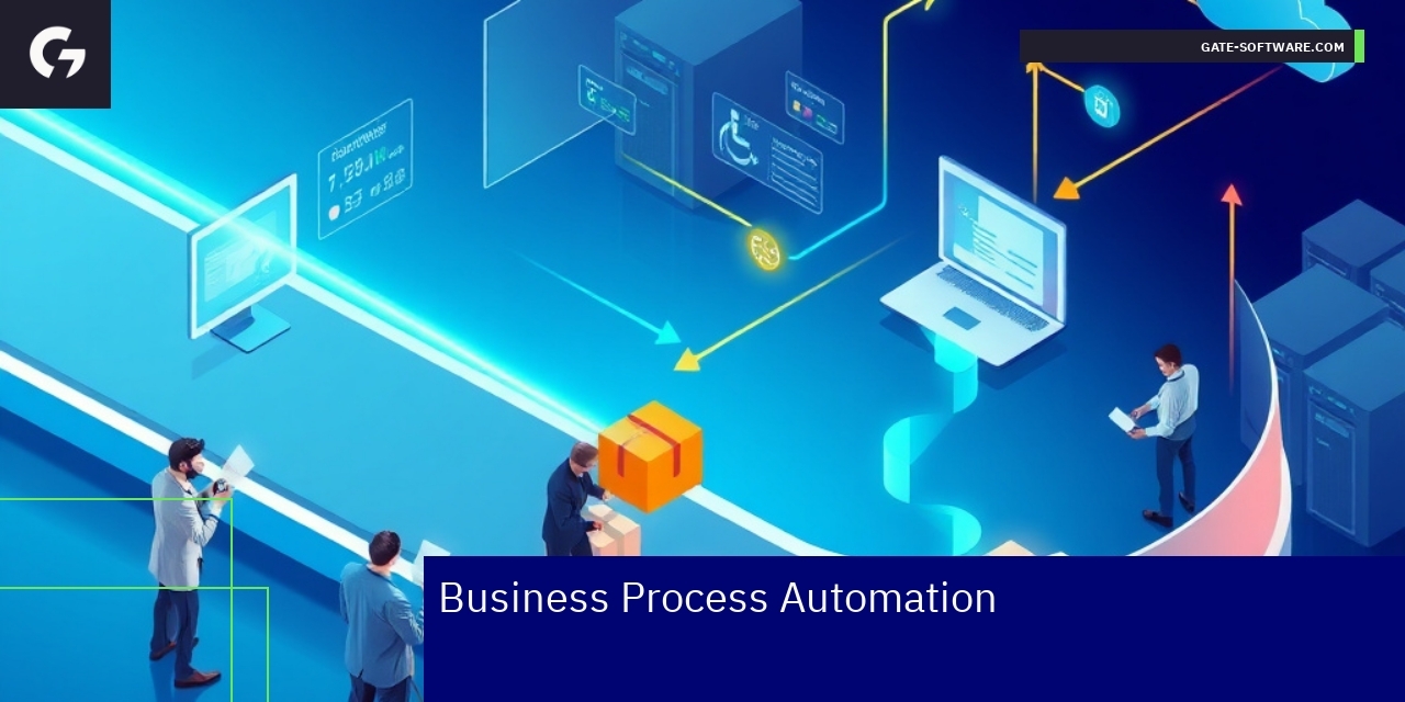 Diagram showing automation in business processes