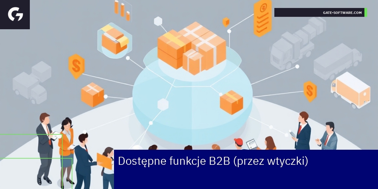 Funkcje i wyzwania e-commerce B2B w Magento 2 Schemat funkcji B2B i ograniczeń w Magento 2