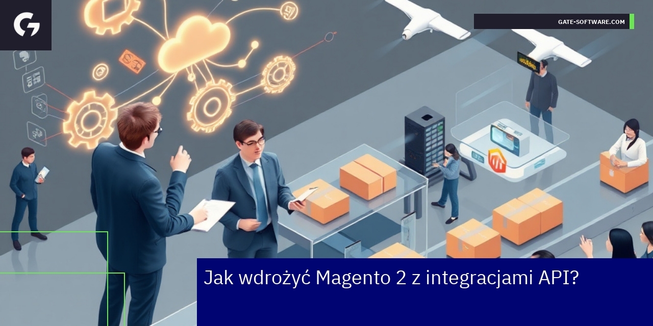 Schemat wdrożenia Magento 2 z integracjami API