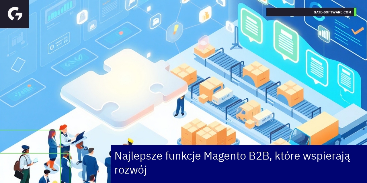 Schemat funkcji platformy Magento B2B dla biznesu
