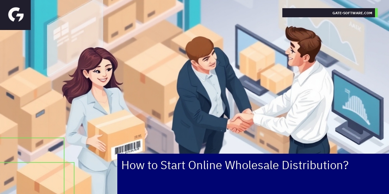 Starting Successful Online Wholesale Distribution Business person reviewing wholesale online store setup