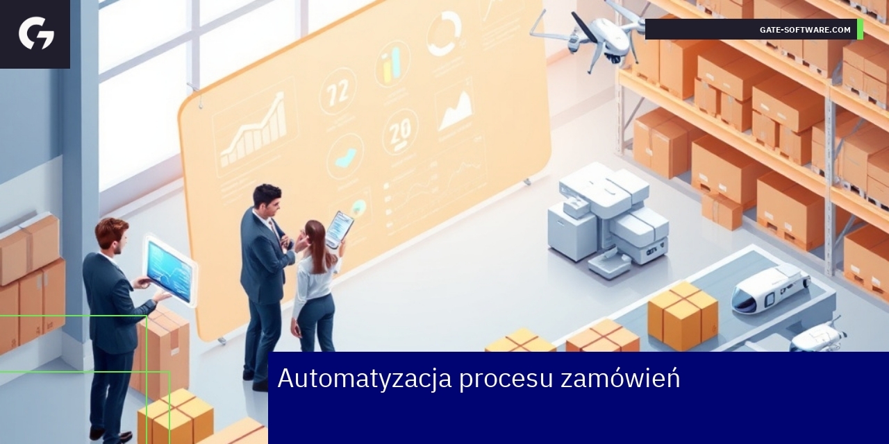 Schemat przedstawiający automatyzację procesu zamówień