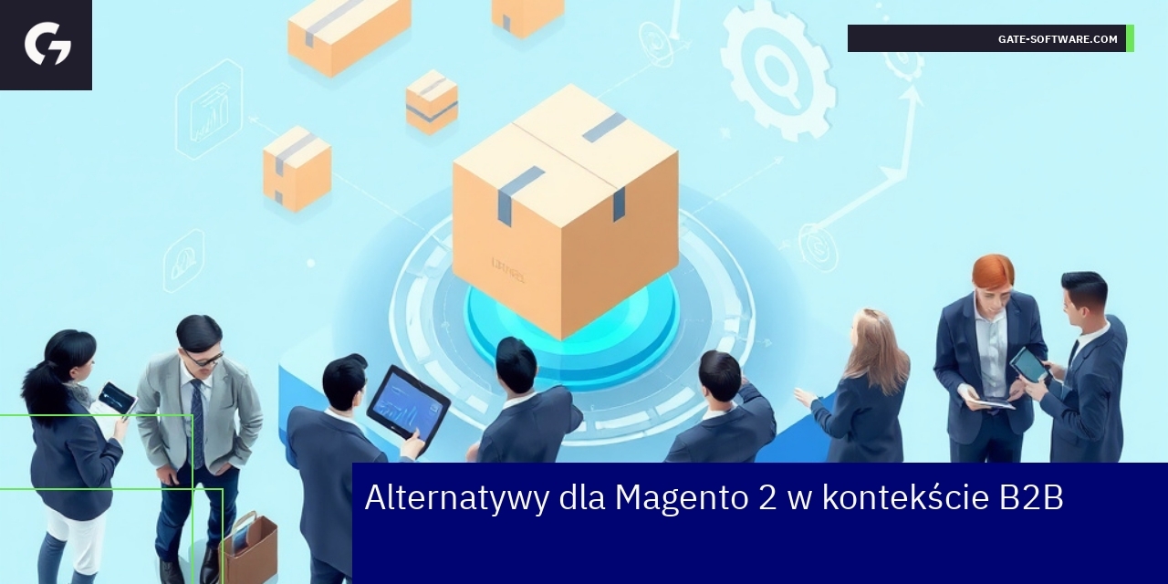 Alternatywy Magento 2 dla e-commerce B2B Schemat e-commerce B2B z alternatywami Magento 2