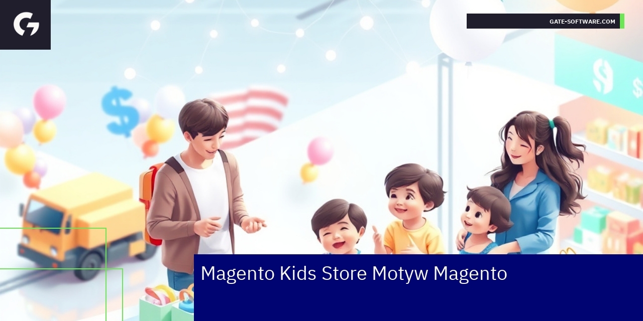 Interfejs sklepu dziecięcego Magento na urządzeniu mobilnym