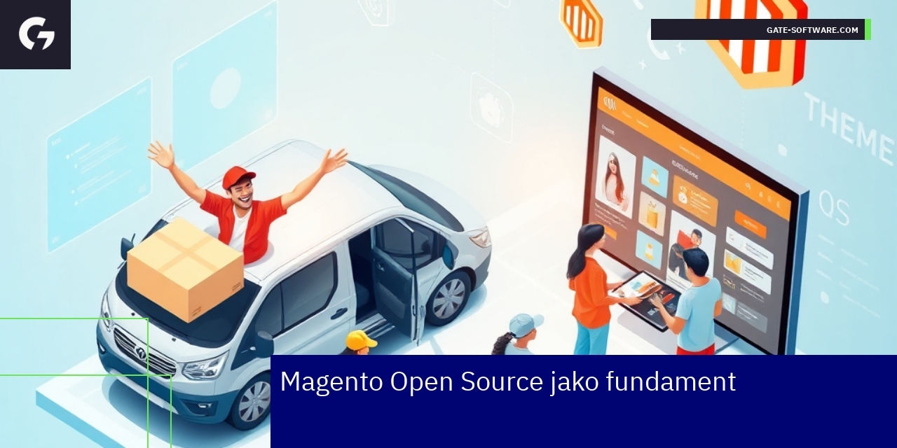 Kluczowe aspekty Magento Open Source dla eCommerce Schemat pokazujący użyteczność, estetykę, wydajność Magento