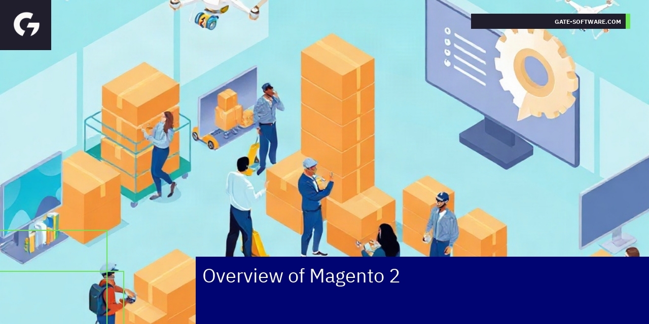 Magento 2 platform architecture and benefits illustration