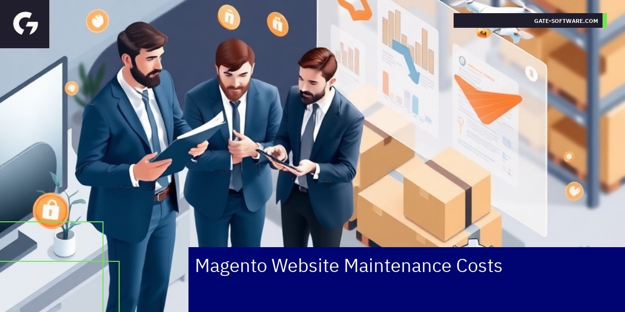 Graph showing Magento website cost comparison and maintenance