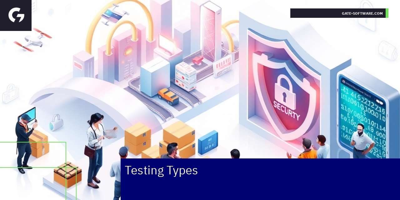 Icons representing functional, performance, and security testing