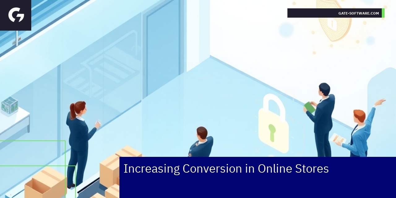 Key Strategies to Increase B2B eCommerce Conversion Graph showing online store efficiency factors and conversion rates