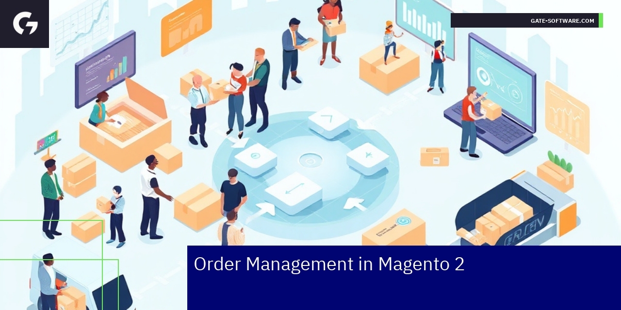 Dashboard showing Magento 2 ecommerce management features
