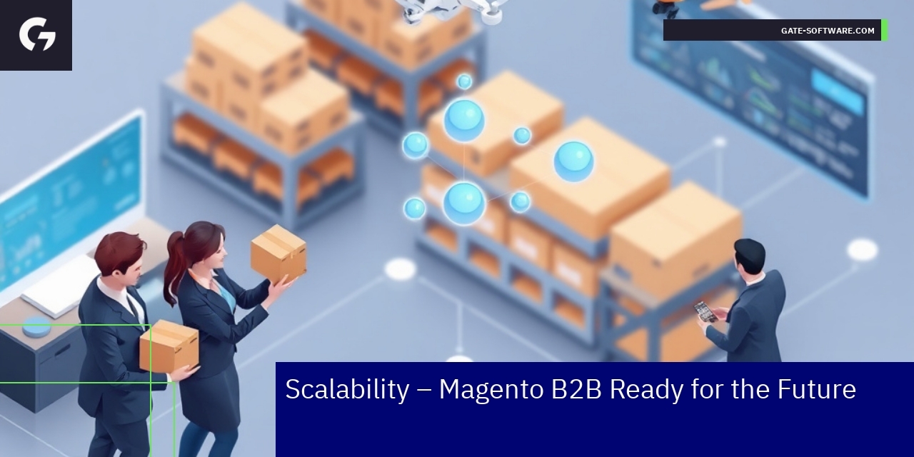 Diagram of Magento B2B scalability and sales integration