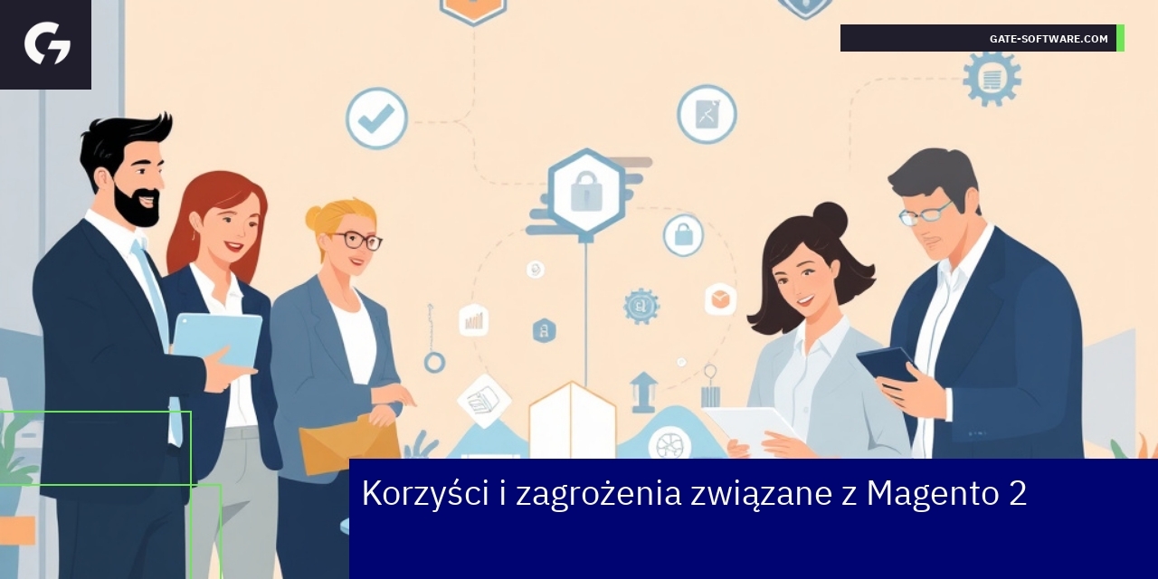Korzyści i zagrożenia Magento 2 w e-commerce B2B Schemat korzyści i zagrożeń platformy Magento 2