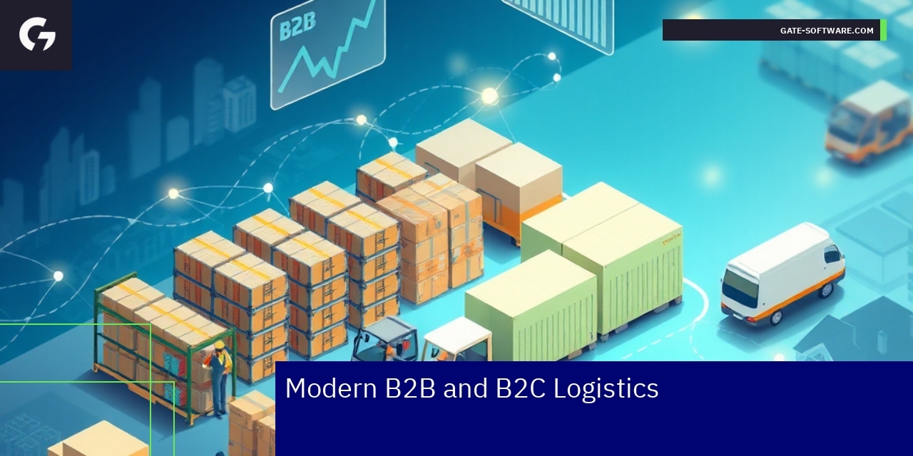 Logistics workflow with B2B and B2C elements