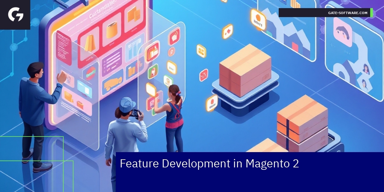 Magento 2 Feature Development and Personalization Diagram showing Magento 2 ecommerce personalization features