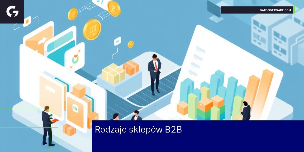 Rodzaje sklepów B2B i platformy e-commerce Schemat przedstawiający różne platformy sklepów B2B