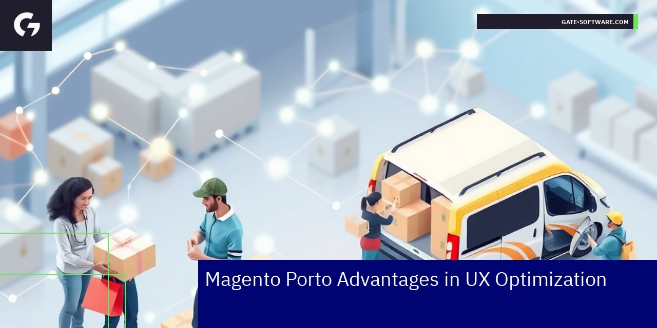 Illustration showing Magento Porto UX benefits