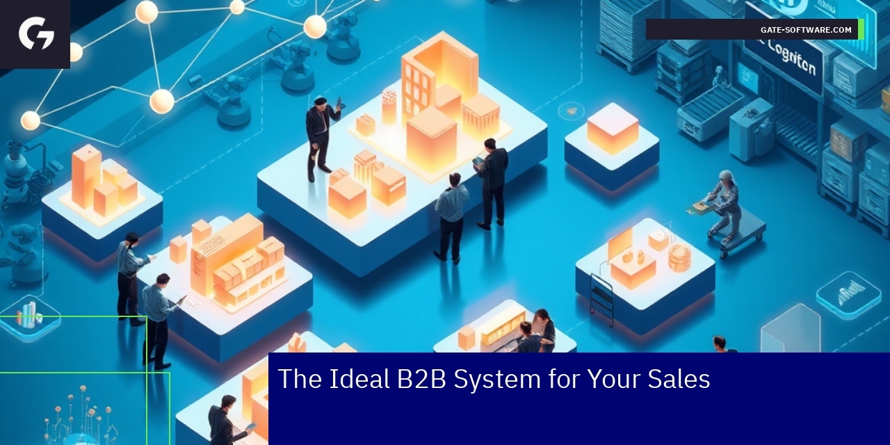 Diagram of B2B sales platforms and marketplace model overview