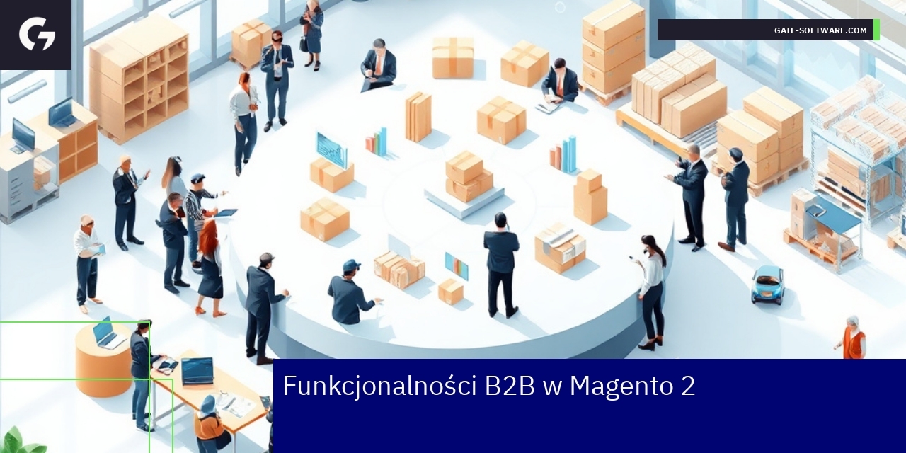Funkcjonalności B2B w Magento 2 dla firm Zrzut ekranu panelu Magento 2 dla biznesu