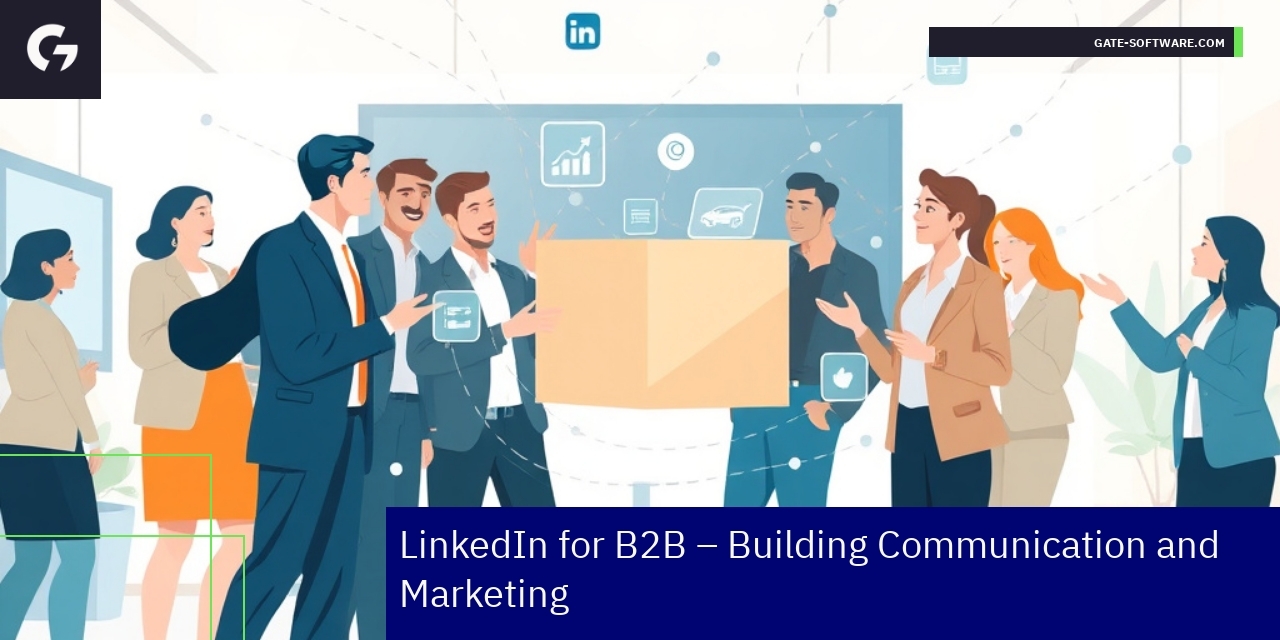 LinkedIn interface with business people icons