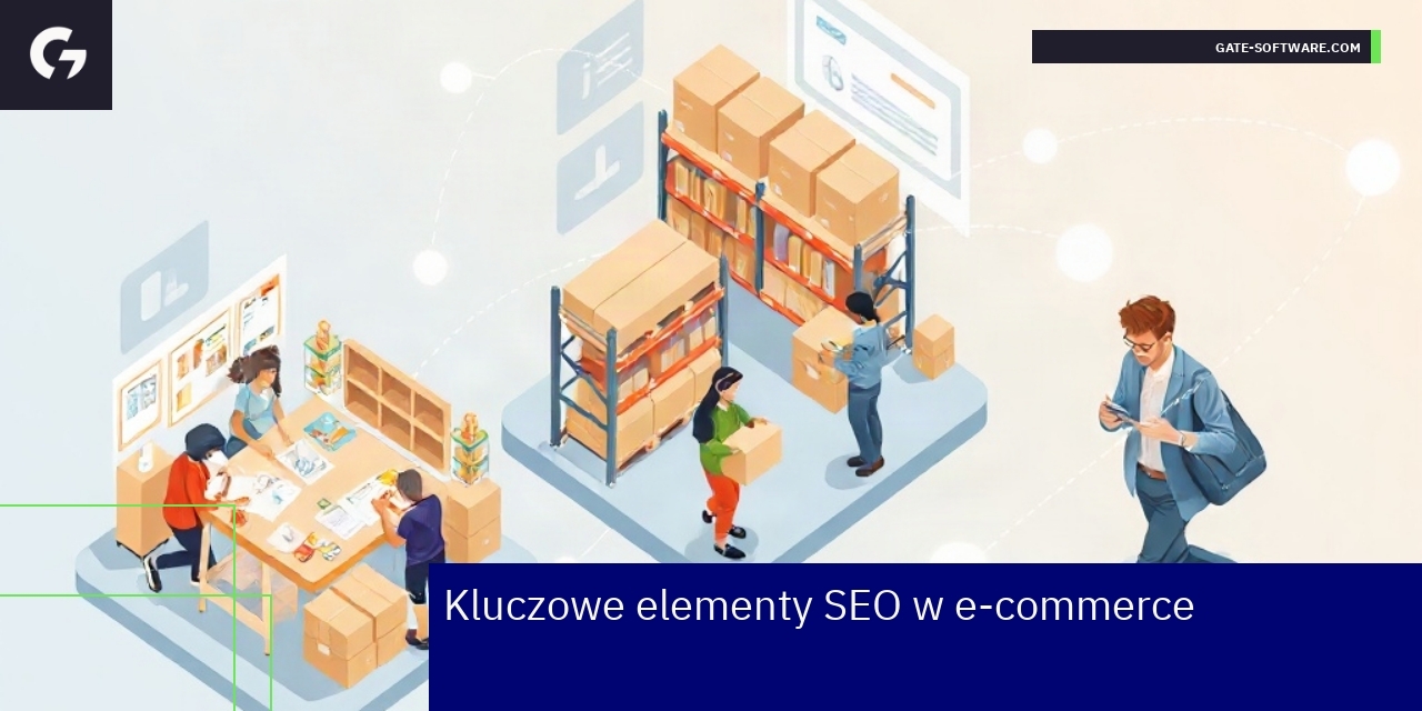 Kluczowe elementy SEO w e-commerce Diagram SEO w e-commerce