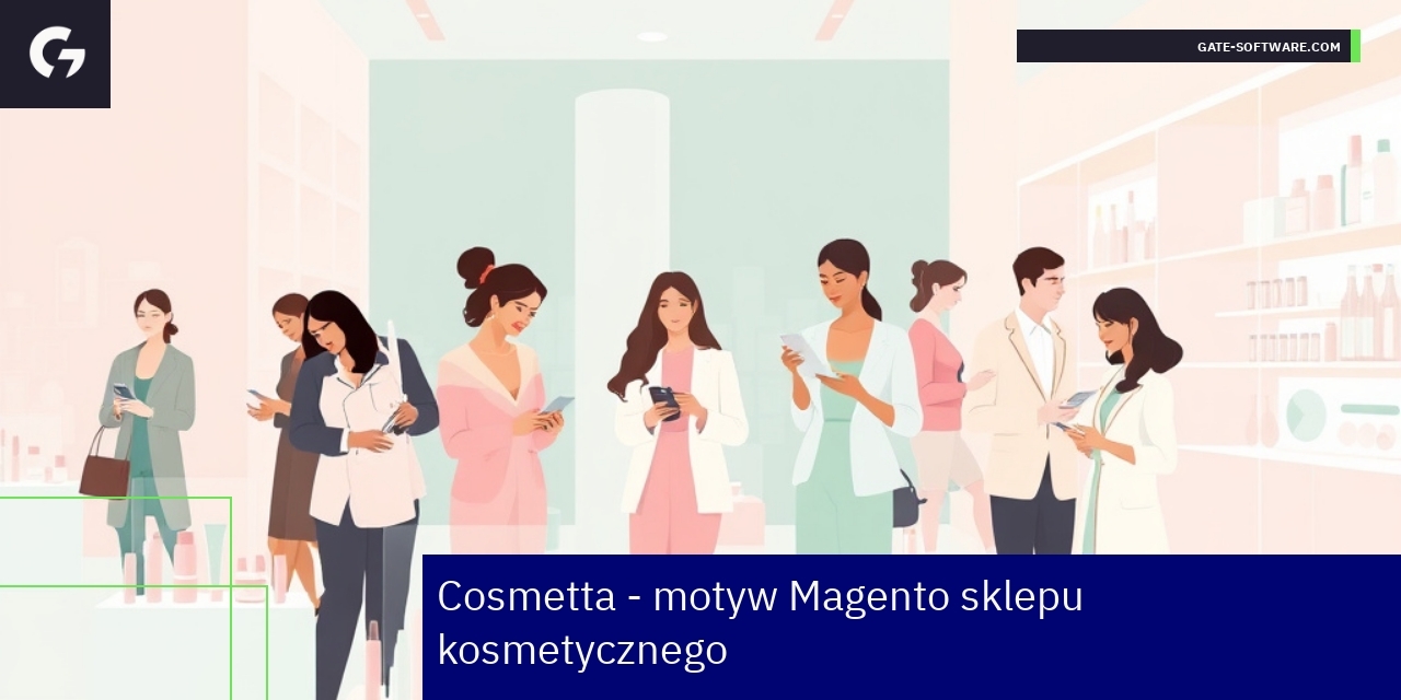 Interfejs sklepu kosmetycznego z motywem Cosmetta