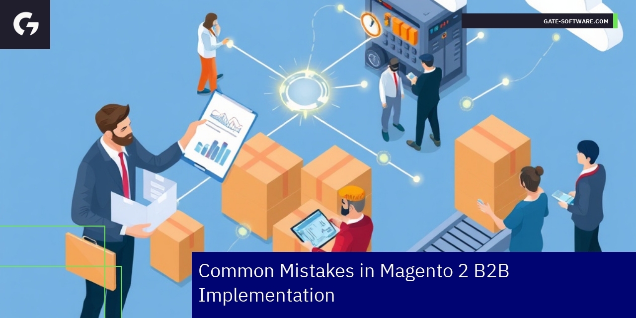 Illustration of Magento B2B platform challenges