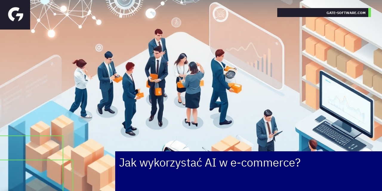 schemat AI w e-commerce B2B z chatbotami i analizą danych