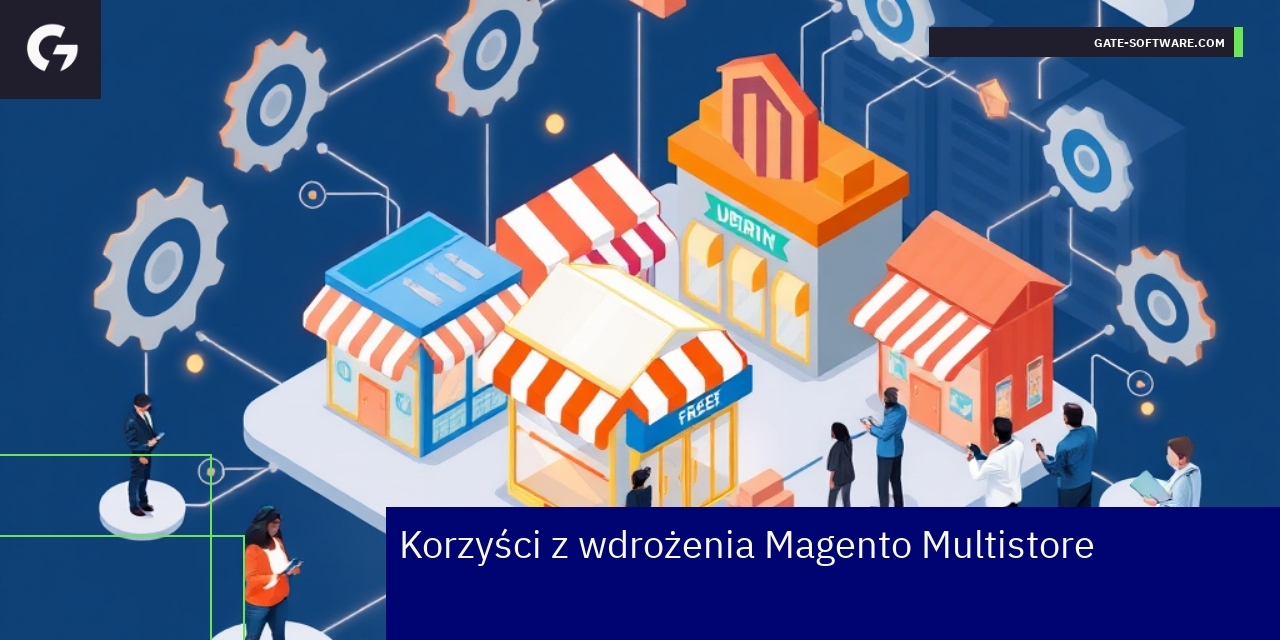Schemat Magento Multistore z personalizacją i integracjami