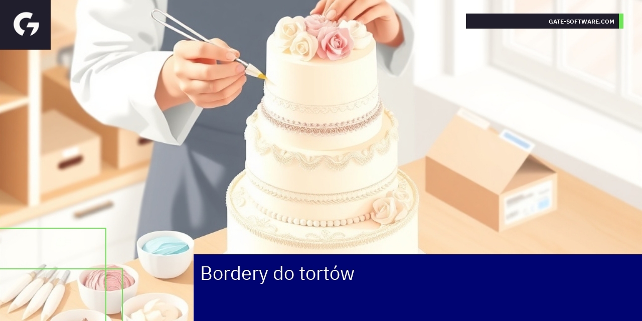 Różnorodne bordery dekoracyjne na tortach
