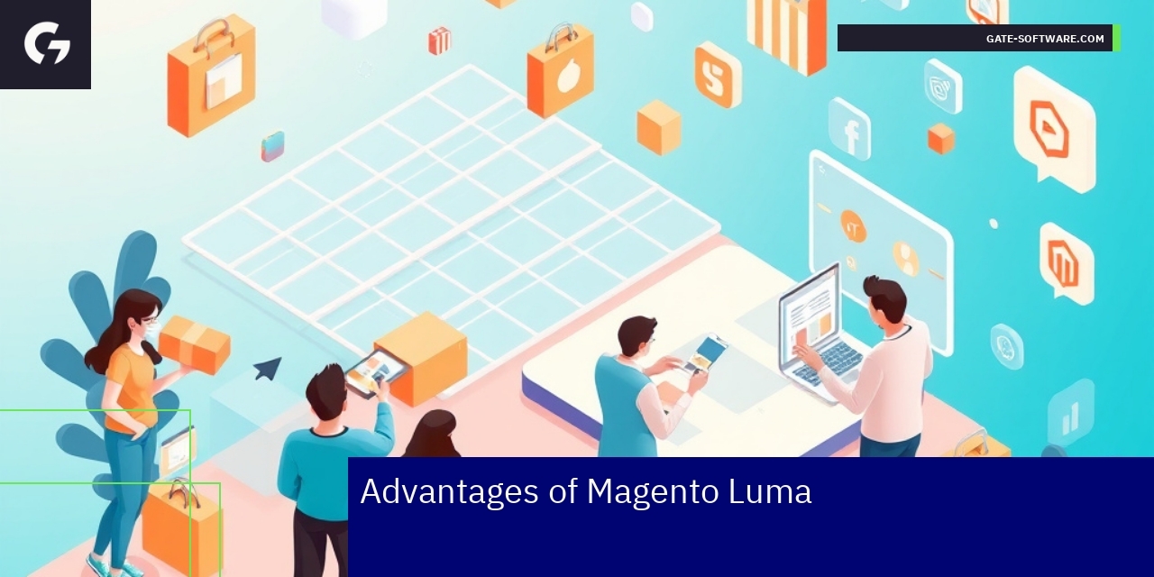 Magento themes responsive design and features icons