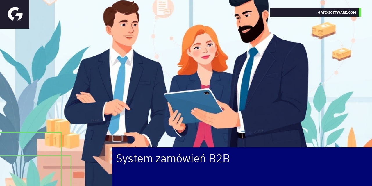 grafika przedstawiająca proces zamówień B2B