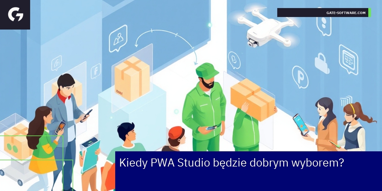 Schemat przedstawiający PWA Studio i Hyva w e-commerce