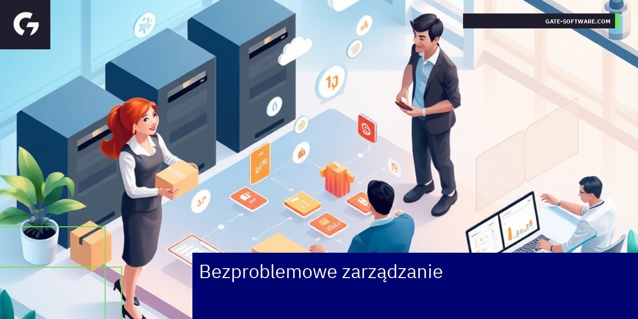 Schemat przedstawiający zarządzanie i rozwój e-commerce