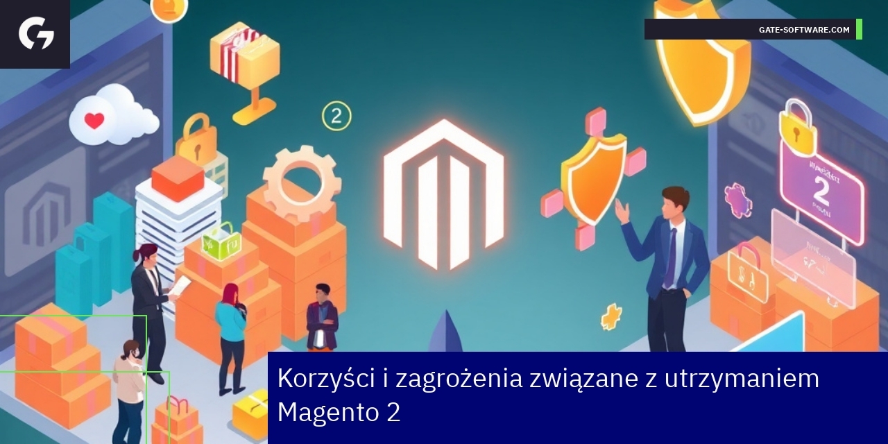 Korzyści i zagrożenia utrzymania Magento 2 Schemat korzyści i zagrożeń Magento 2