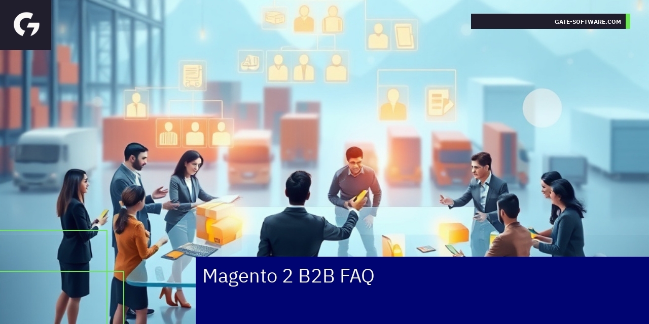 Dashboard showcasing Magento 2 B2B platform features
