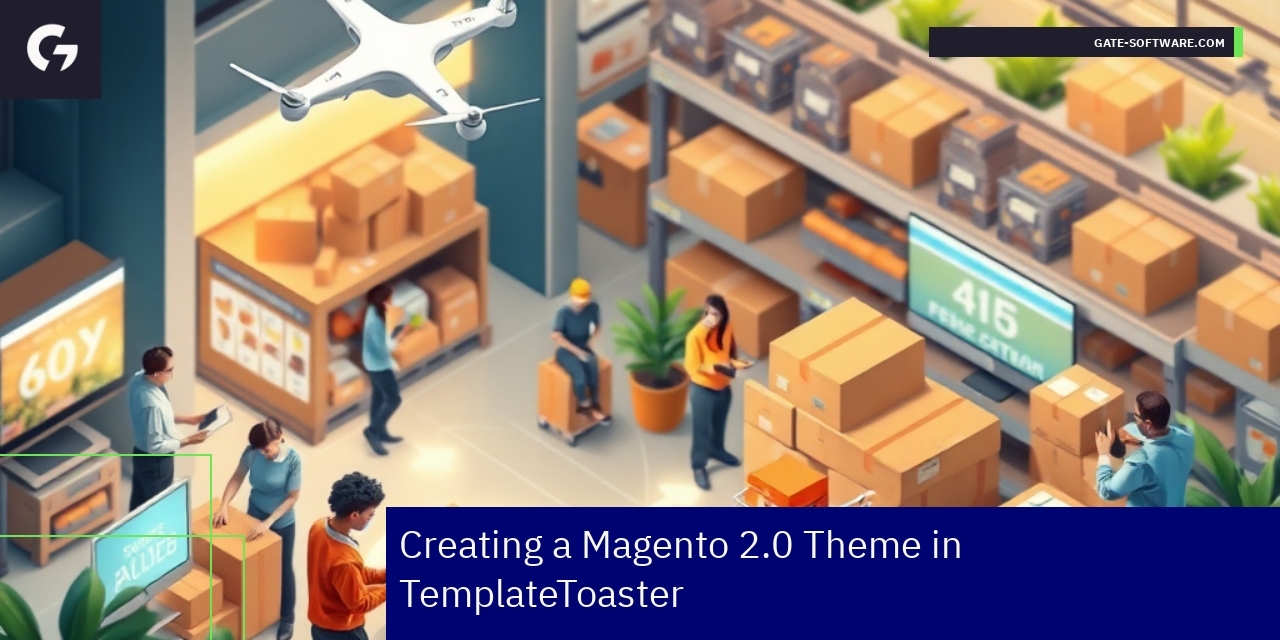 Screenshot of Magento 2 theme creation in TemplateToaster