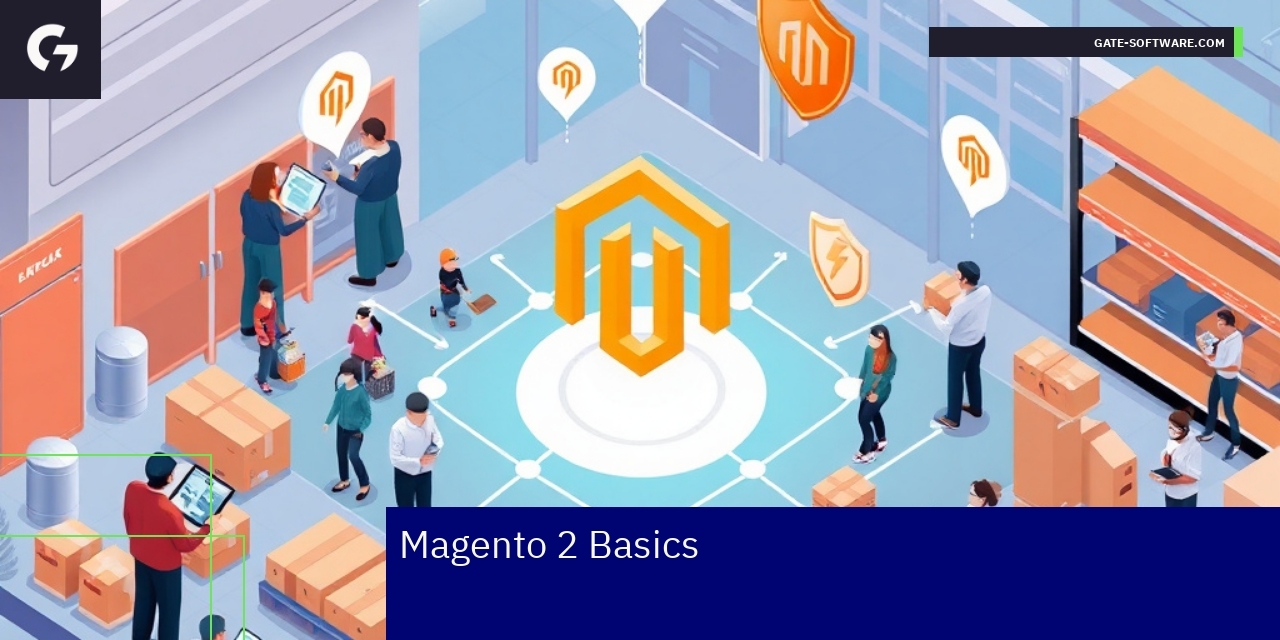 Magento 2 eCommerce Platform Overview and Benefits Magento 2 platform features and upgrade benefits illustration