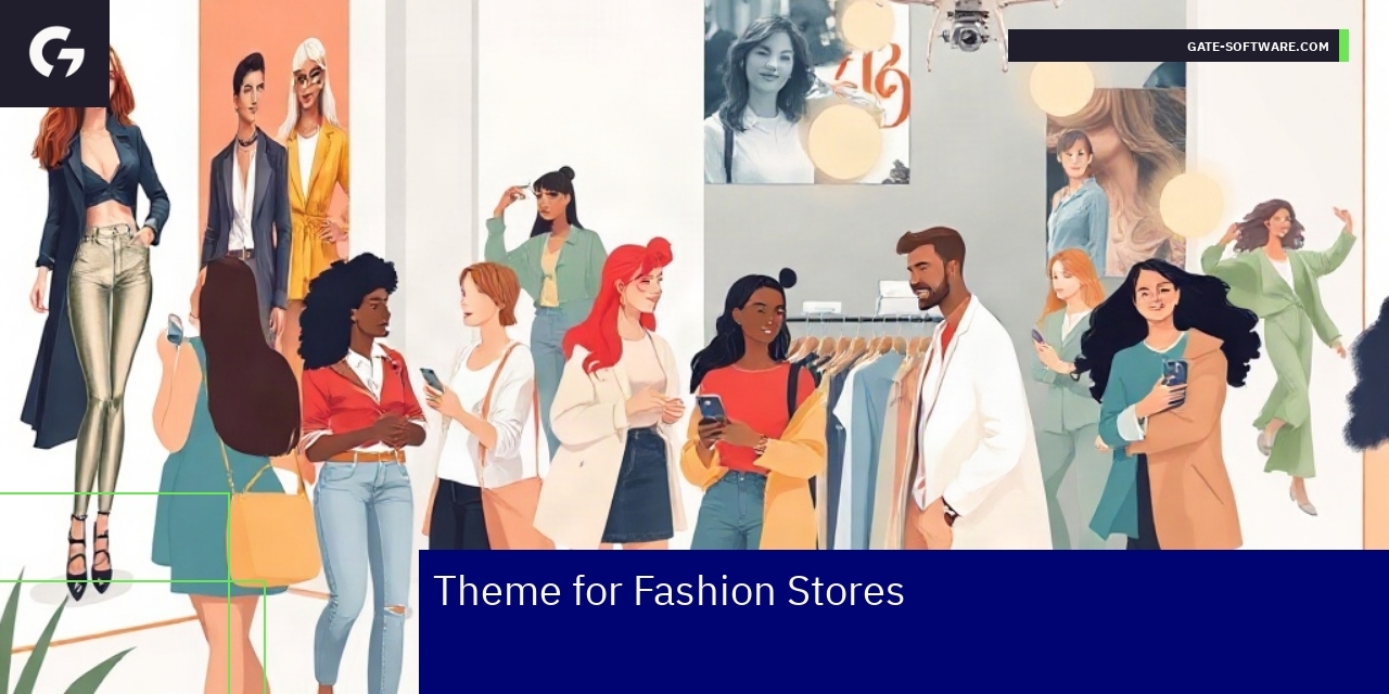 Fashion store website design with social media integration