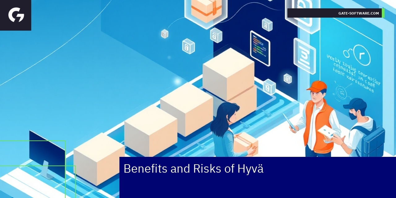 Diagram showing Hyvä benefits and risks for e-commerce