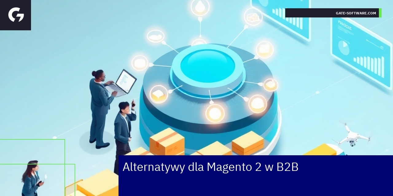 Schemat platform e-commerce B2B i integracji systemów