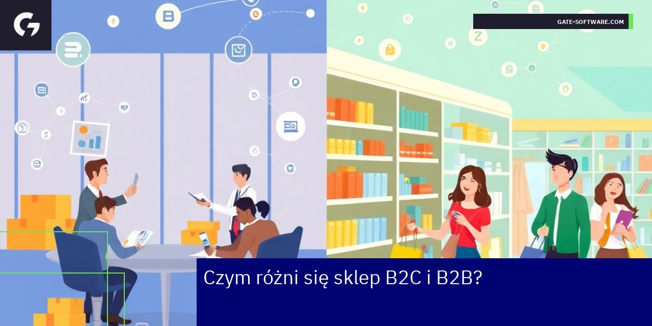 Schemat różnic modeli B2B i B2C na platformach